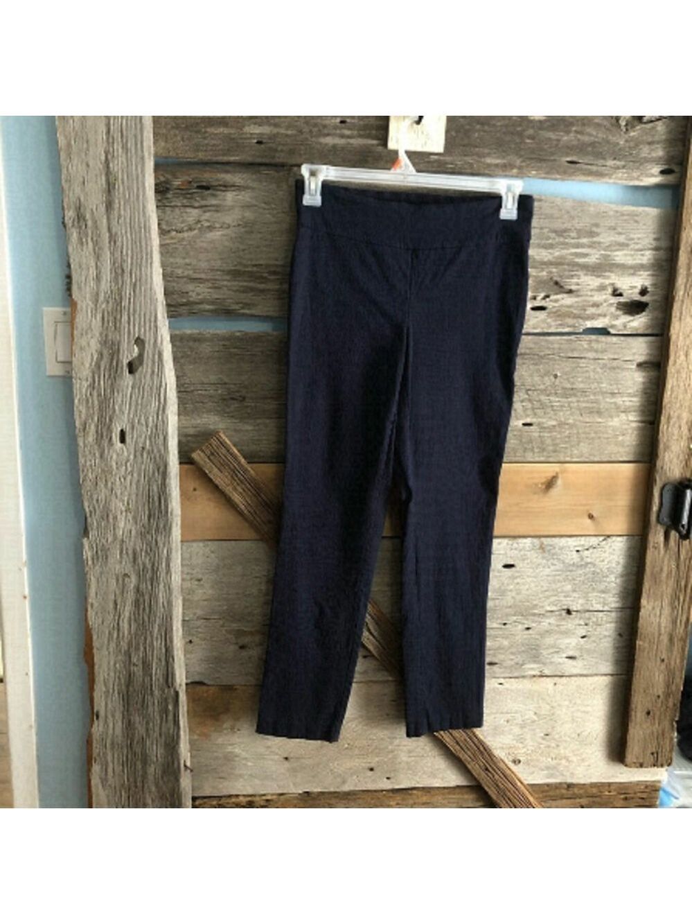 𝅺S.C &CO Size 12 Navy Textured Pull-On, Ankle, Skinny Pants